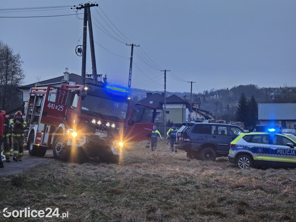 Pożar w Ropicy Polskiej (02.02.)