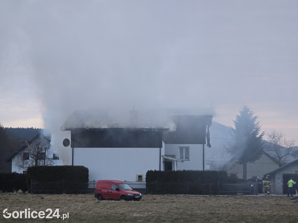 Pożar w Ropicy Polskiej (02.02.)