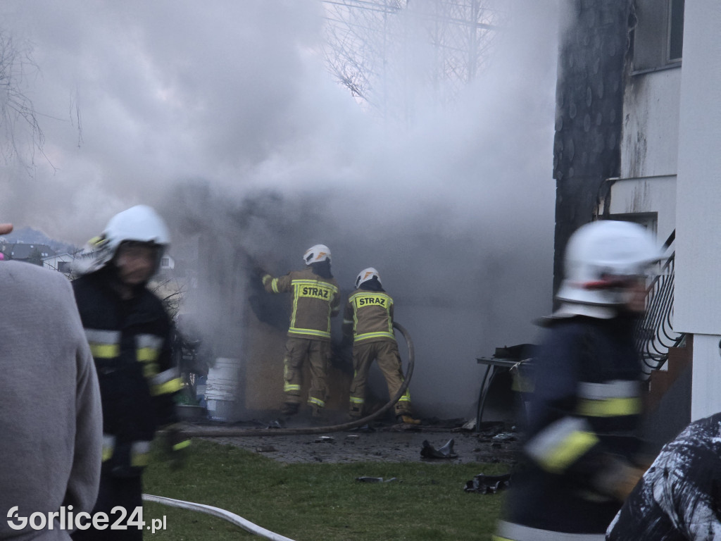 Pożar w Ropicy Polskiej (02.02.)