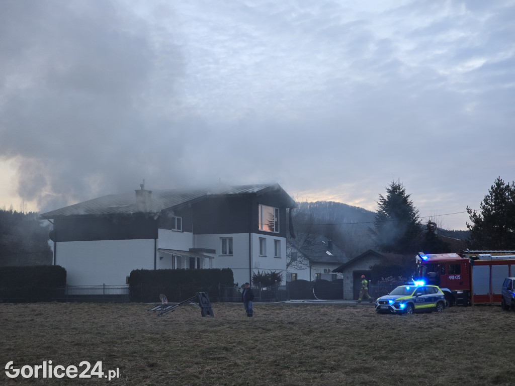Pożar w Ropicy Polskiej (02.02.)
