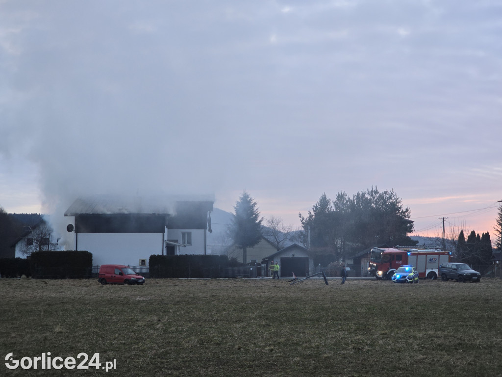 Pożar w Ropicy Polskiej (02.02.)