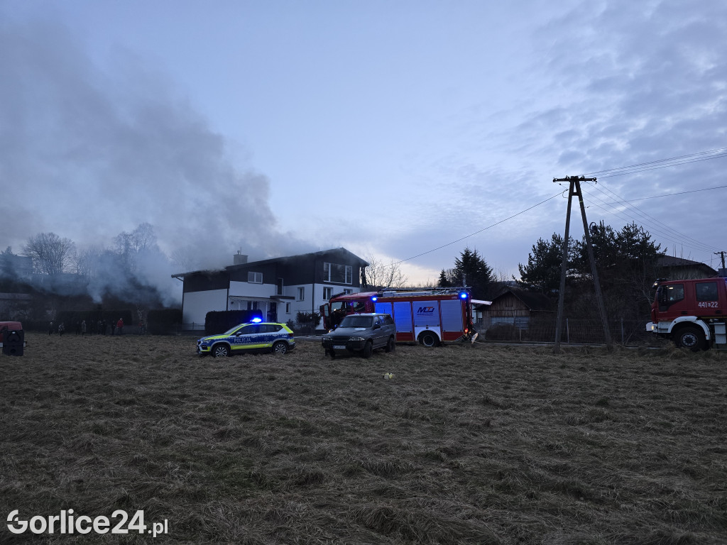 Pożar w Ropicy Polskiej (02.02.)