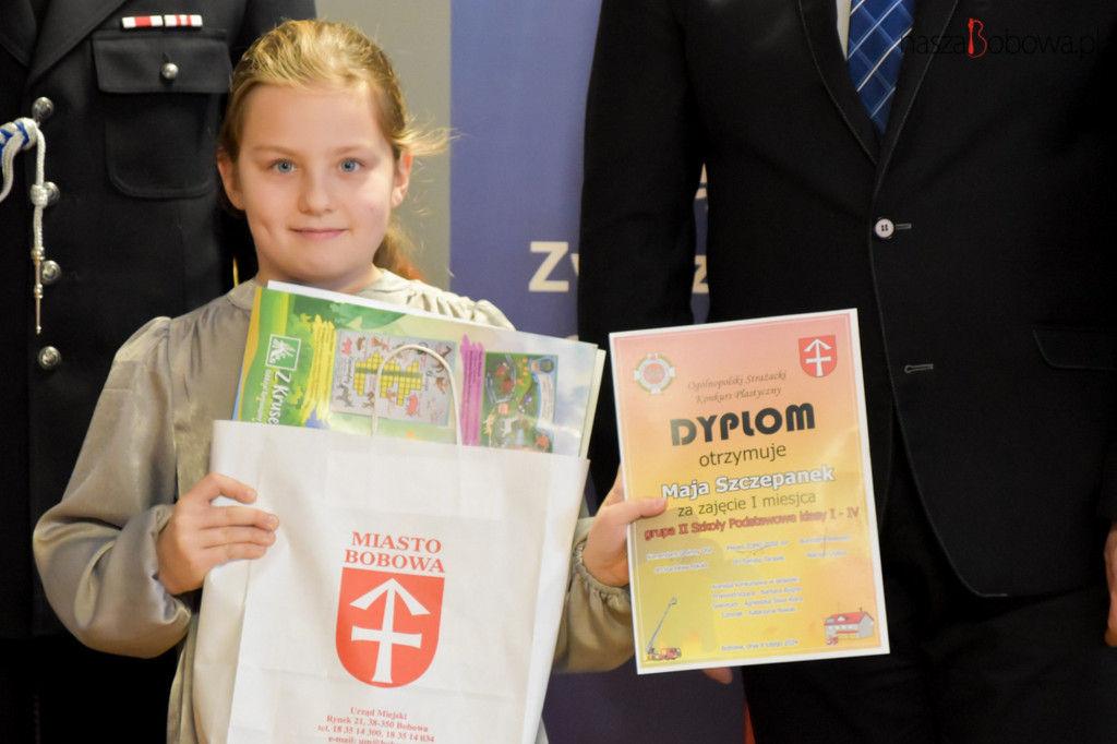 Laureaci gminnego etapu Ogólnopolskiego Strażackiego Konkursu Plastycznego