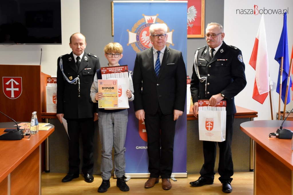 Laureaci gminnego etapu Ogólnopolskiego Strażackiego Konkursu Plastycznego