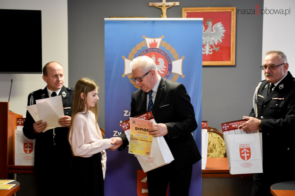 Laureaci gminnego etapu Ogólnopolskiego Strażackiego Konkursu Plastycznego