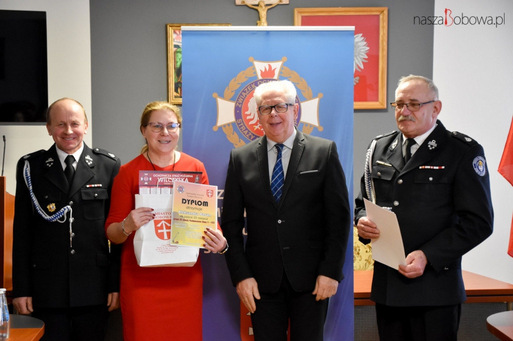 Laureaci gminnego etapu Ogólnopolskiego Strażackiego Konkursu Plastycznego