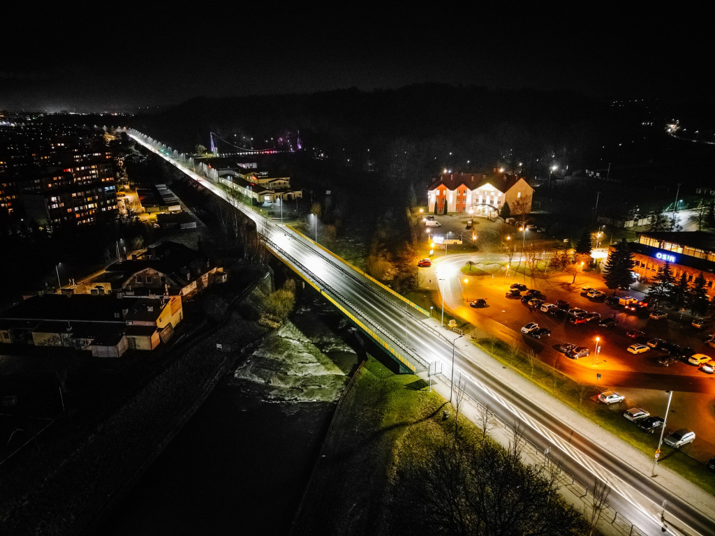 Nowe ledowe oświetlenie w Gorlicach (12.02)