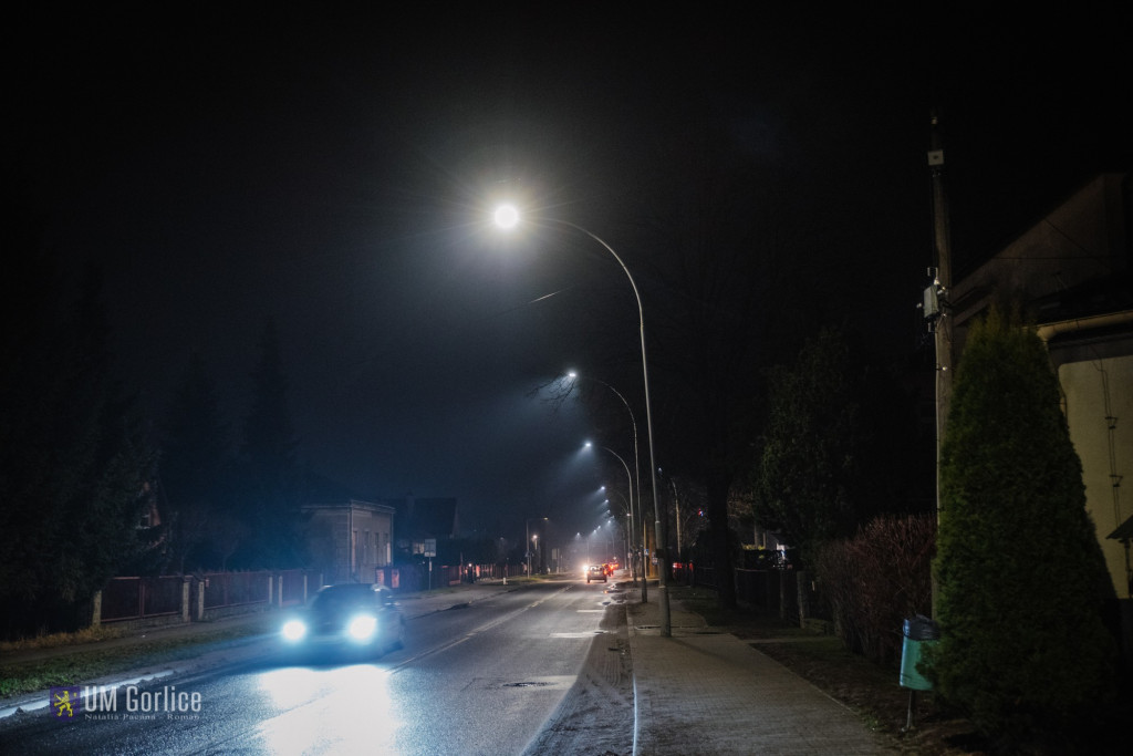 Nowe ledowe oświetlenie w Gorlicach (12.02)