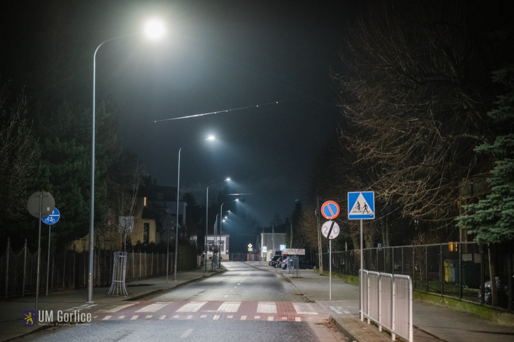 Nowe ledowe oświetlenie w Gorlicach (12.02)