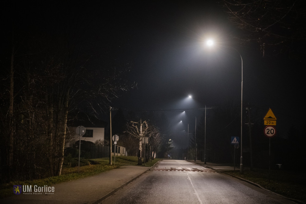 Nowe ledowe oświetlenie w Gorlicach (12.02)