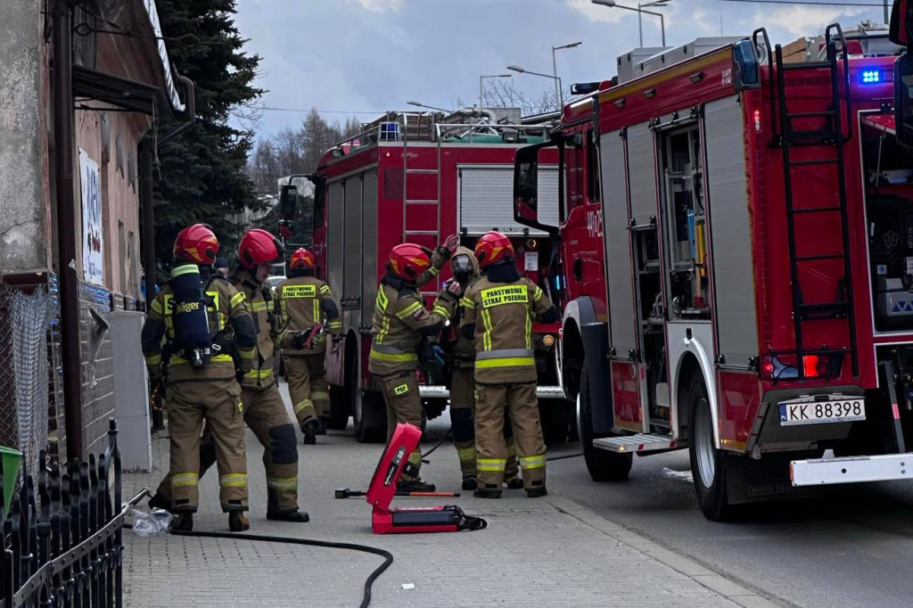 Gorlice. Pożar w piekarni (25.02.)