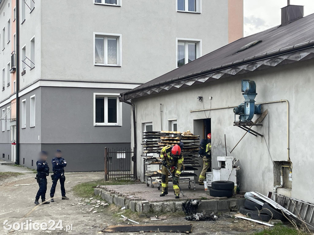 Gorlice. Pożar w piekarni (25.02.)