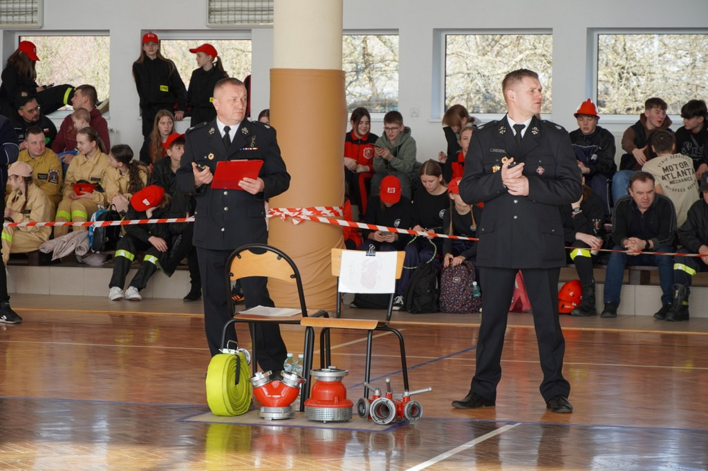 Powiatowe Halowe Młodzieżowe Zawody Sportowo Pożarnicze w Brunarach