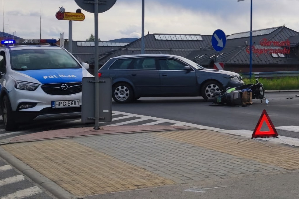 Kolizja na ulicy Parkowej (19.04.]l)