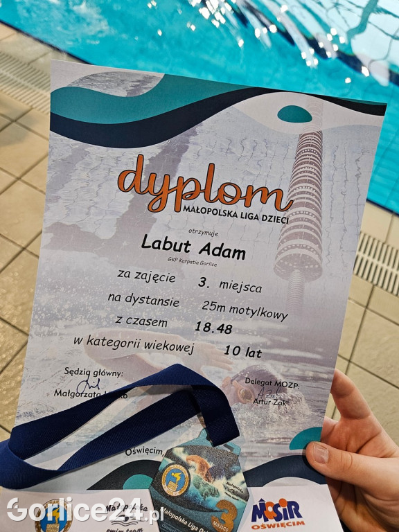 Adam Labut z brązowym medalem na Małopolskiej Lidze Dzieci