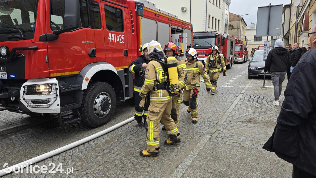 Pożar w centrum Gorlic (21.04.)