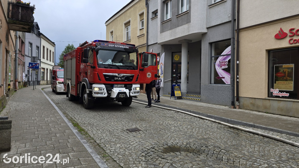 Pożar w centrum Gorlic (21.04.)