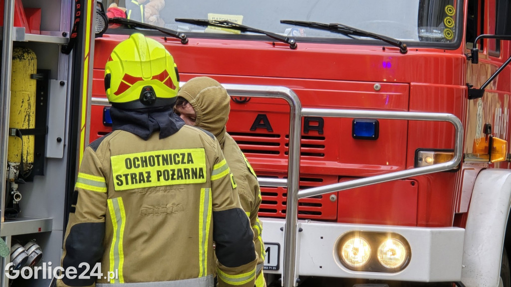 Pożar w centrum Gorlic (21.04.)