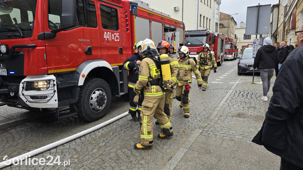 Pożar w centrum Gorlic (21.04.)