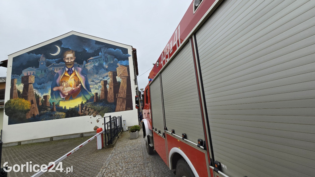 Pożar w centrum Gorlic (21.04.)