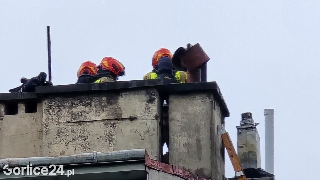 Pożar w centrum Gorlic (21.04.)