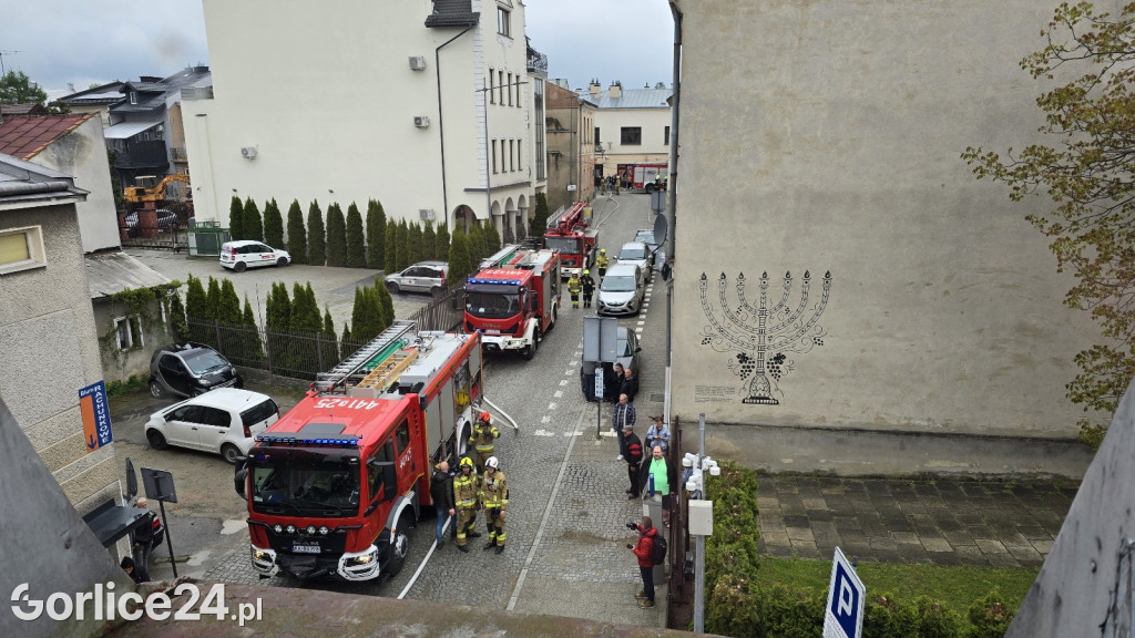 Pożar w centrum Gorlic (21.04.)