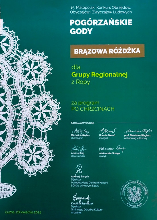 Brązowa Różdżka dla grupy teatralnej 