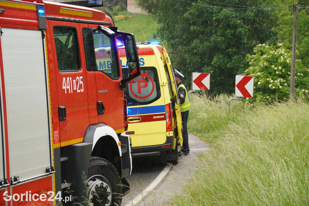 Zderzenie samochodów w  Szymbarku