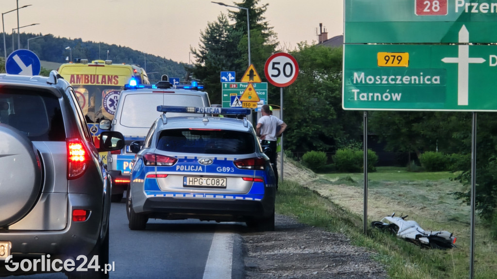 Wypadek na ulicy Bieckiej w Gorlicach (01.06.)
