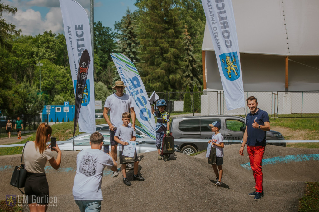 Zawody rowerowe na gorlickim pumptracku