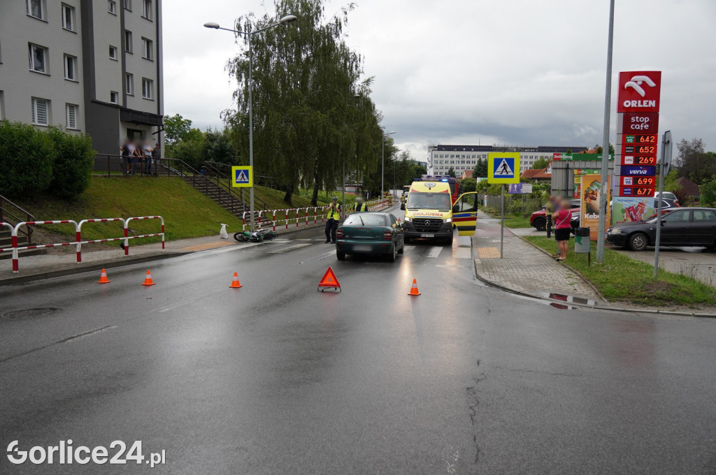 Zderzenie motocykla z osobówką na ul. Węgierskiej (04.06.)