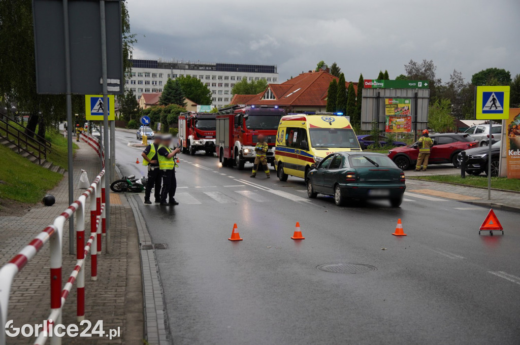 Zderzenie motocykla z osobówką na ul. Węgierskiej (04.06.)