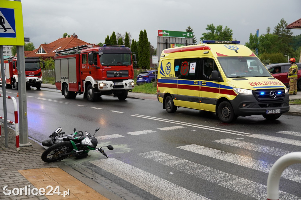 Zderzenie motocykla z osobówką na ul. Węgierskiej (04.06.)