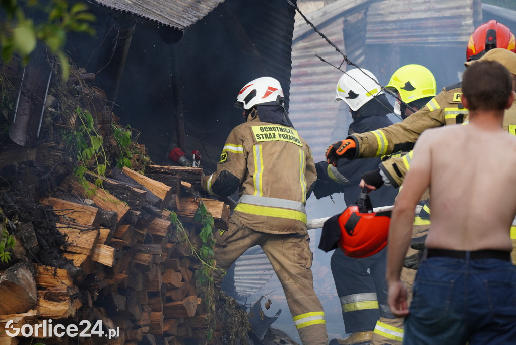 Pożar stodoły w Kobylance (30.06.)