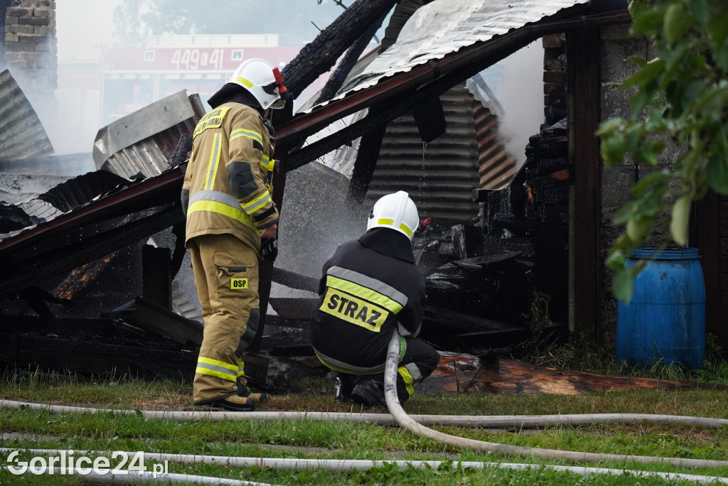 Pożar stodoły w Kobylance (30.06.)