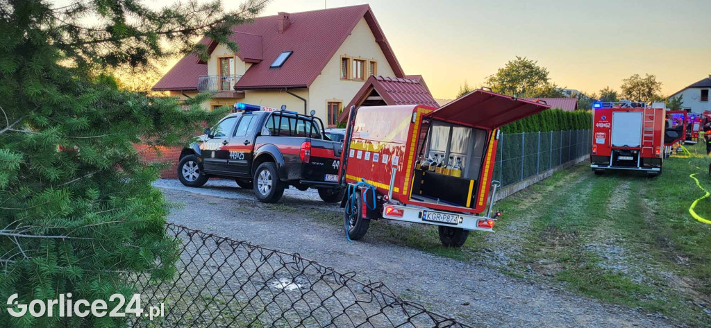 Pożar budynku w Libuszy (06.08.2024)