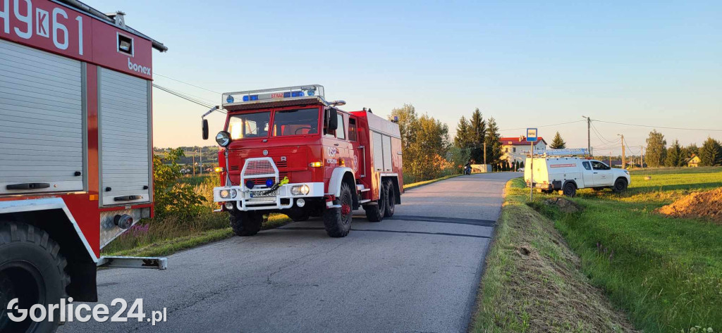 Pożar budynku w Libuszy (06.08.2024)