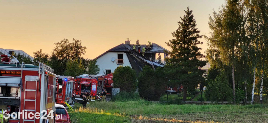 Pożar budynku w Libuszy (06.08.2024)