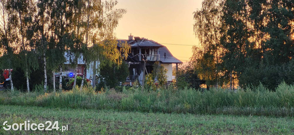 Pożar budynku w Libuszy (06.08.2024)