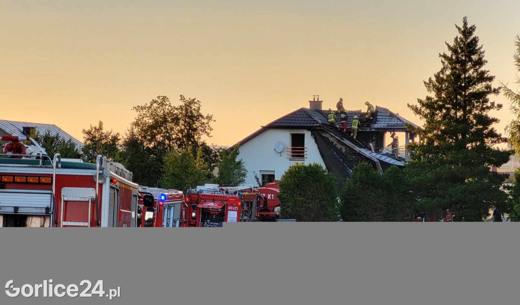 Pożar budynku w Libuszy (06.08.2024)