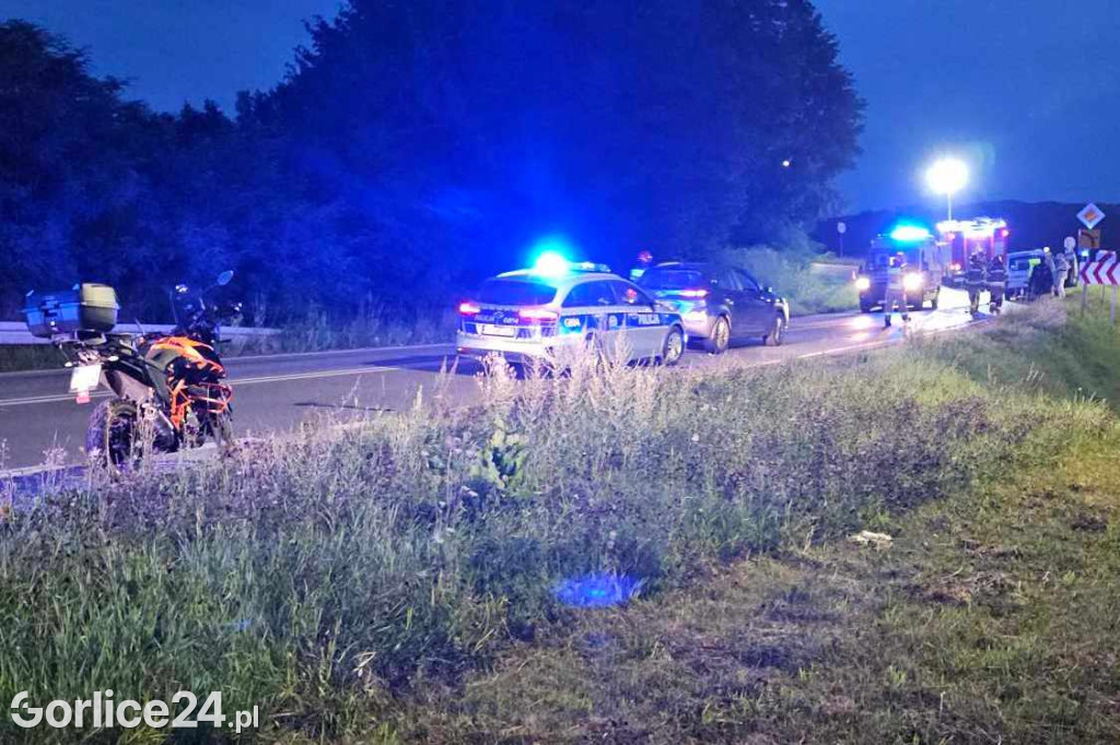 Zderzenie motocyklisty z osobówką (08.08.)