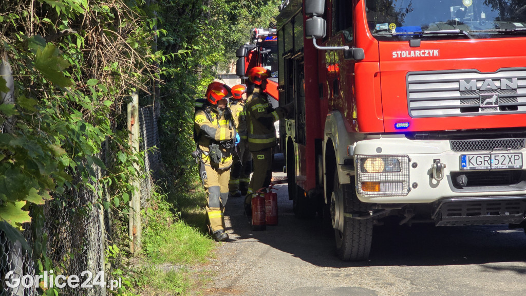 Akcja straży pożarnej na ul. Św. Maksyma (13.08.)