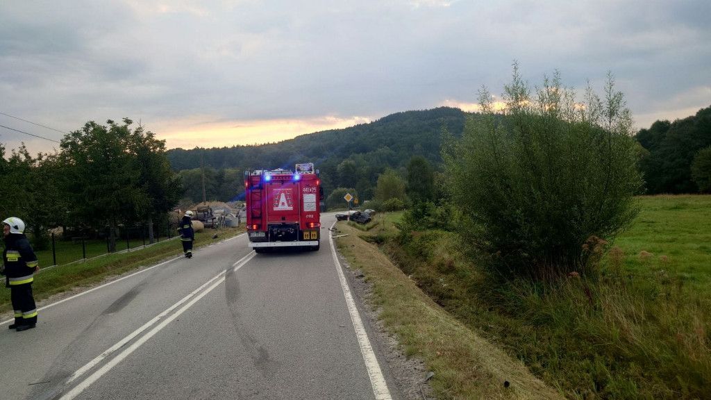 Zderzenie osobówki z samochodem ciężarowym 16.08.