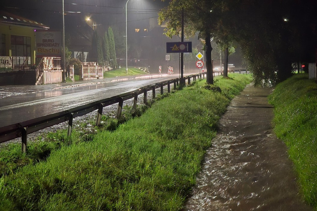 Skutki opadów deszczu w sobotni wieczór (14.09.)