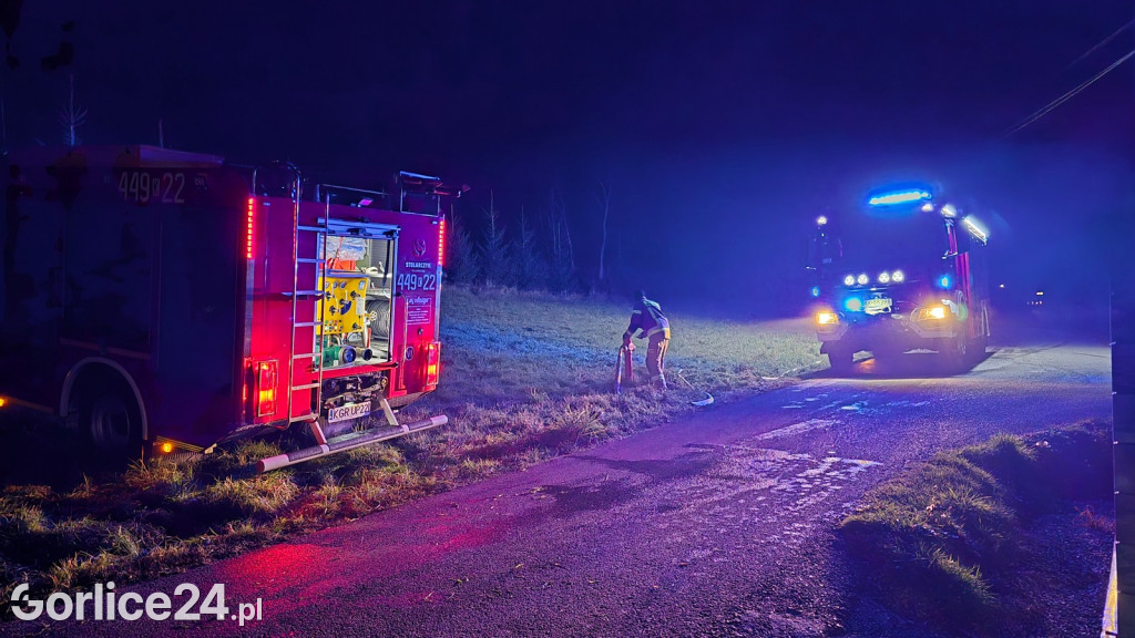 Pożar budynku na Trzech Kopcach w Ropicy Polskiej (07.11.)
