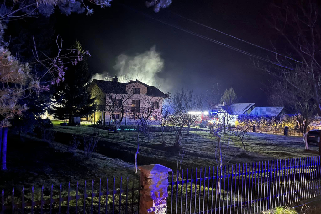 Pożar w Ropicy Górcej (14.11)