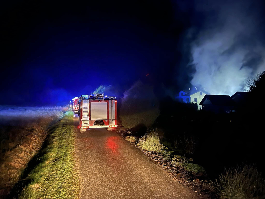 Pożar w Ropicy Górcej (14.11)