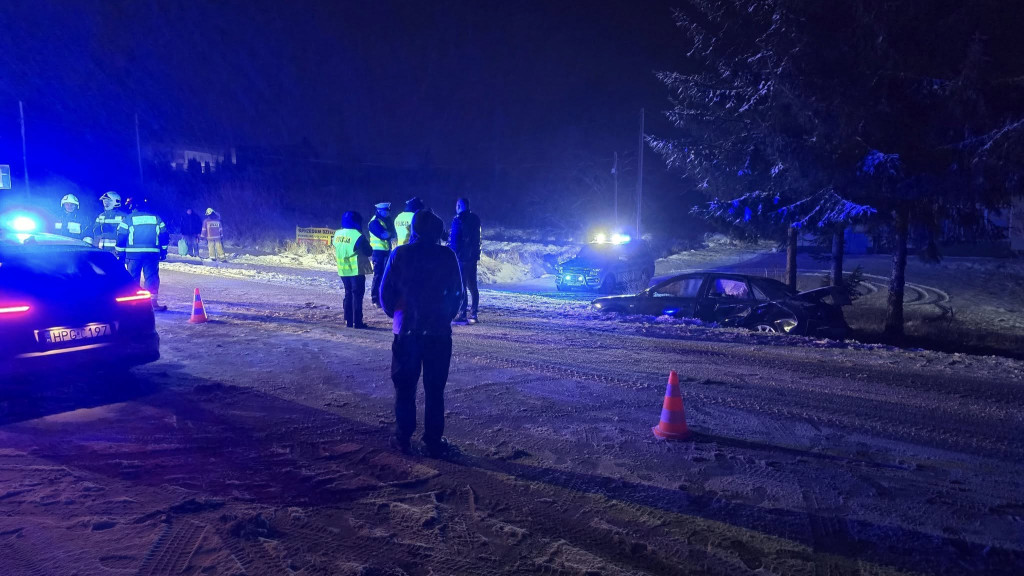 Zdarzenie drogowe w Gładyszowie (23.12)