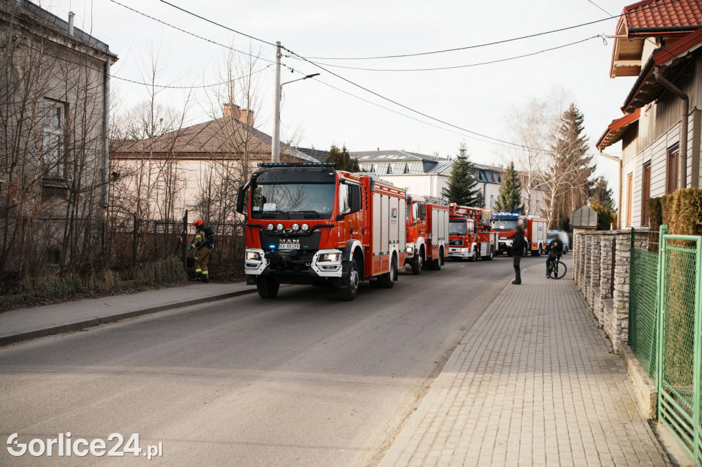 Pożar przy ul. Szpitalnej w Gorlicach (01.01.2025)