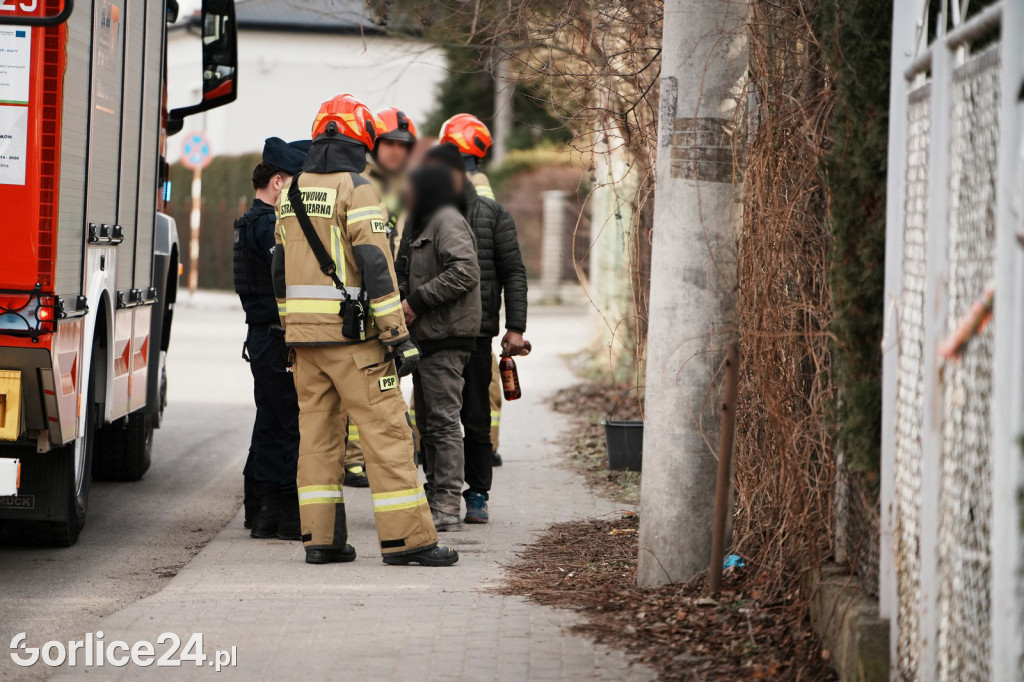 Pożar przy ul. Szpitalnej w Gorlicach (01.01.2025)